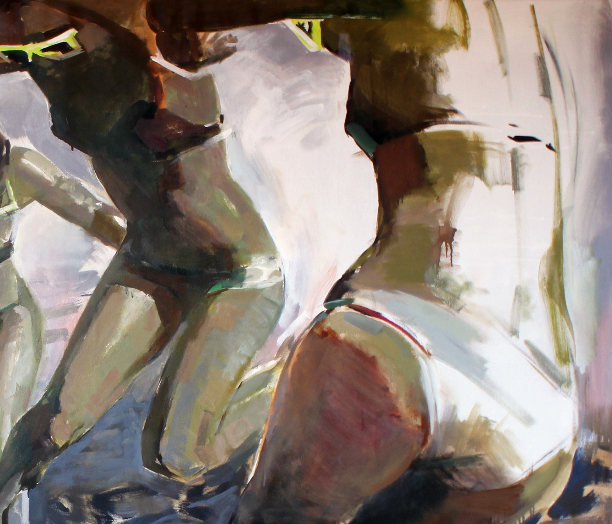 Oil painting Bounce Ed Potapenkov with bold earthy impressionistic brushstrokes