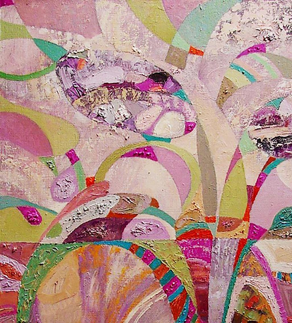Oil painting Lilac dreams by Tatyana Shulyak in pastel swirls