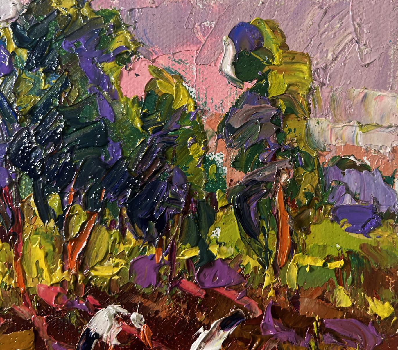 Oil painting The sun sets and speaks of peace by Oksana Ivanyuk