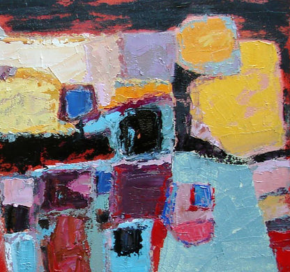 Vibrant impasto oil painting Build yourself a house by Tatyana Shulyak
