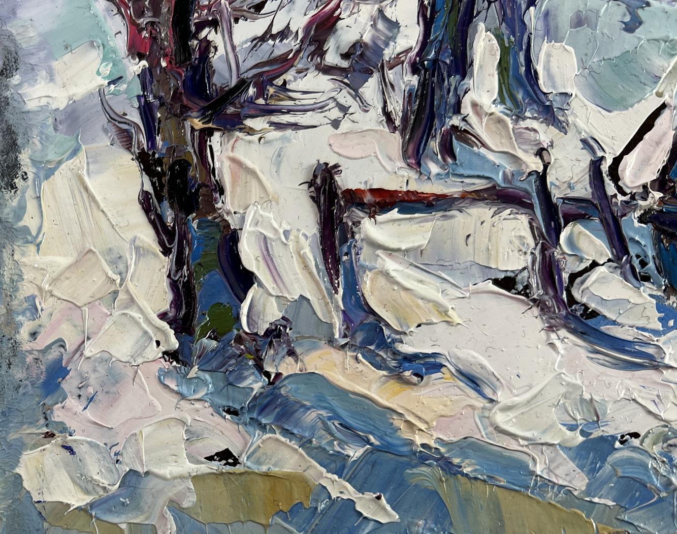 Abstract oil painting The icy breath of the morning by Oksana Ivanyuk