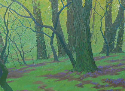 Oil painting Spring thickets by Valery Savenets serene forest scene