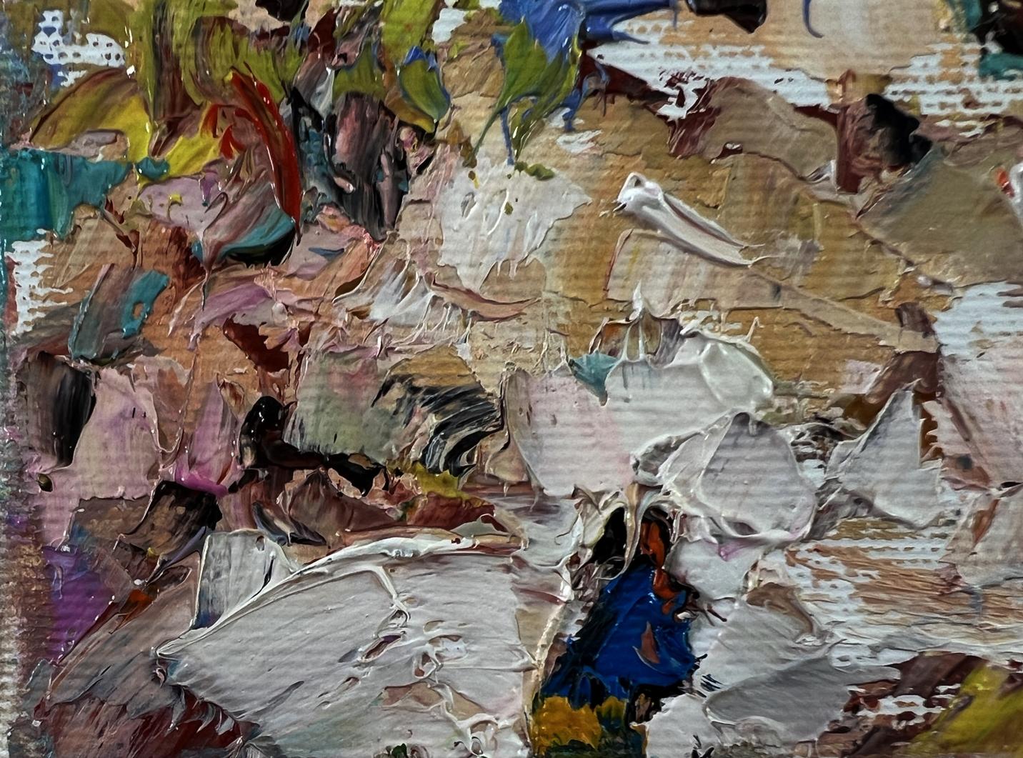Oil painting Village Memories by Oleksiy Ivanyuk with impasto brushstrokes