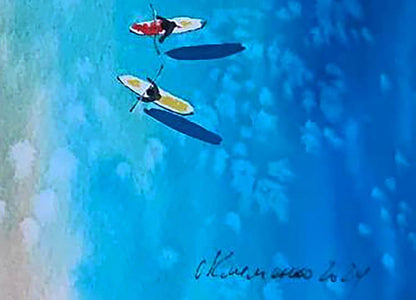 Watercolor painting Earthly Paradise Olena Klimenko