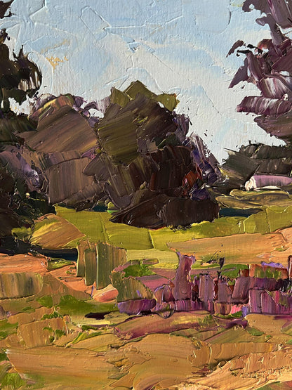 Impasto oil painting In the summer meadows by Boris Serdyuk