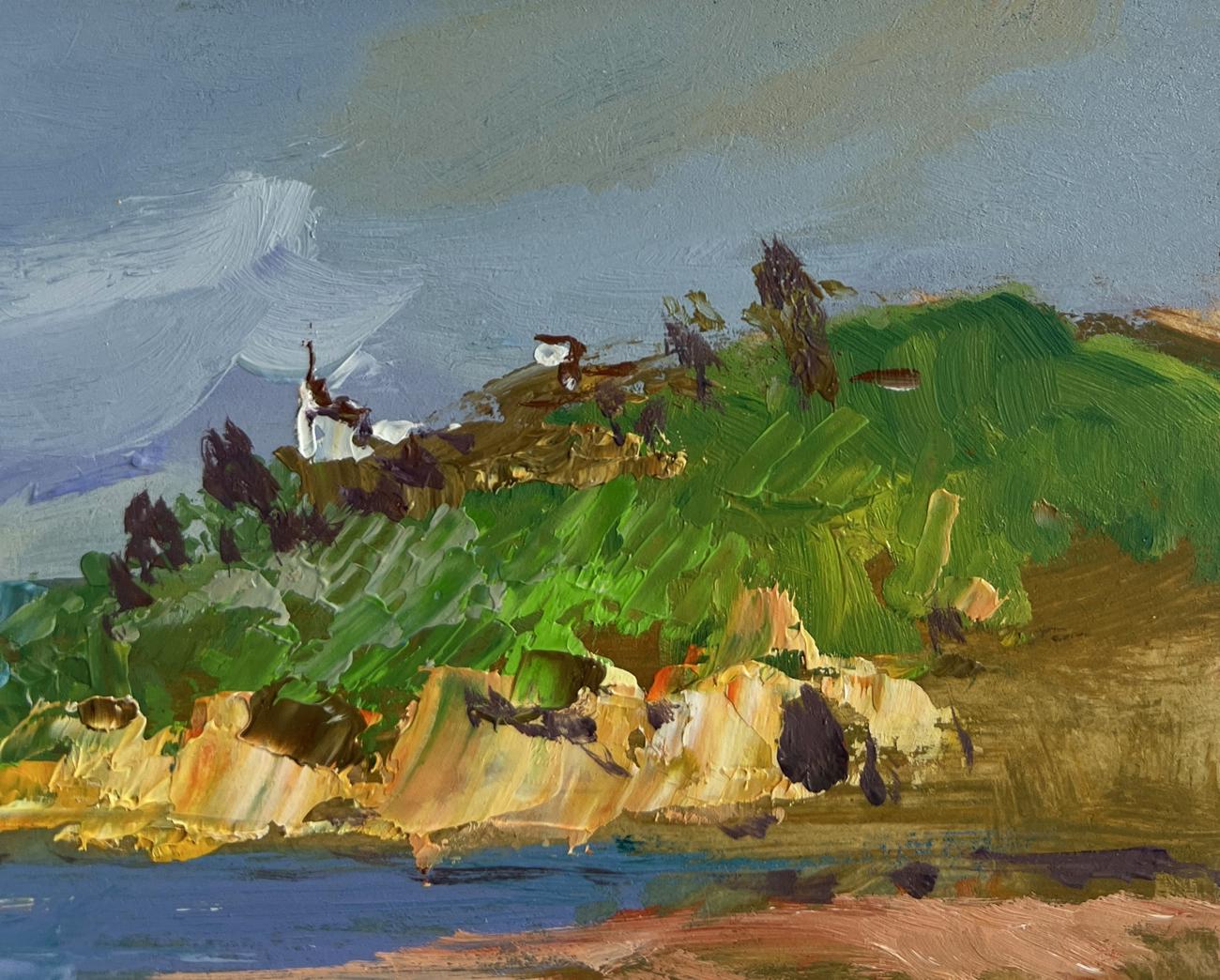Oil painting Silence at the Foot of the Mountains by Yuriy Suprunchuk