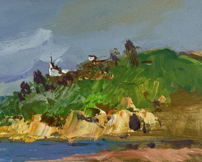 Oil painting Silence at the Foot of the Mountains by Yuriy Suprunchuk