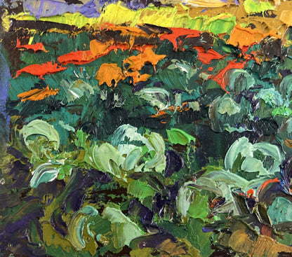 Vibrant impressionist oil painting The beds smell like home by Oleksiy Ivanyuk