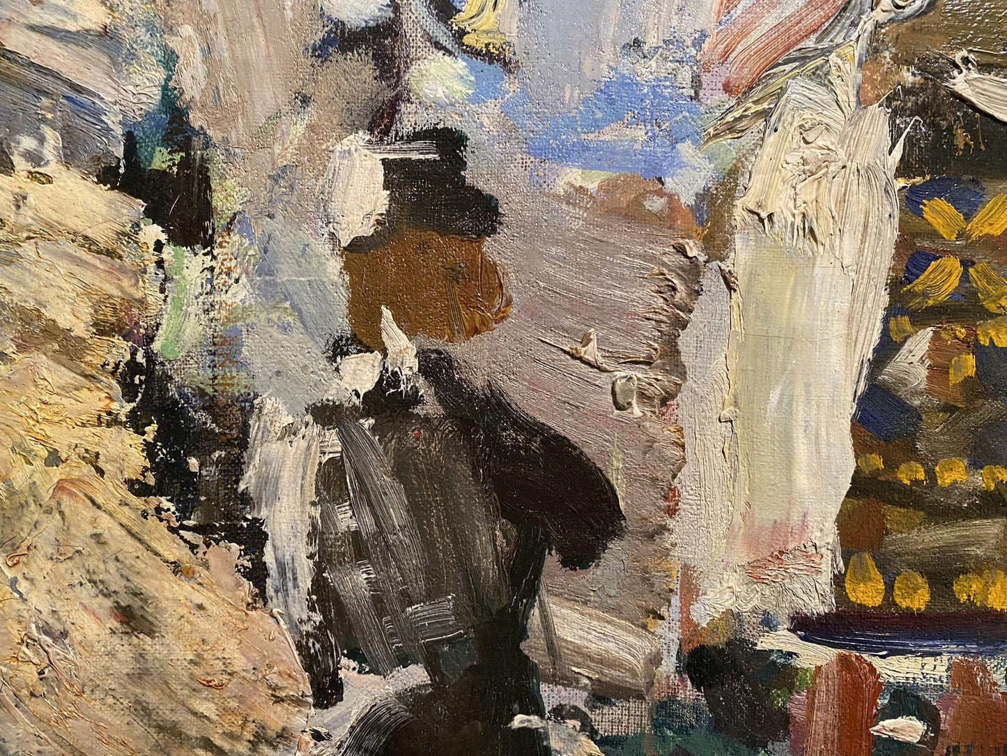 Oil painting sketch by unknown artist with bold textured brushstrokes
