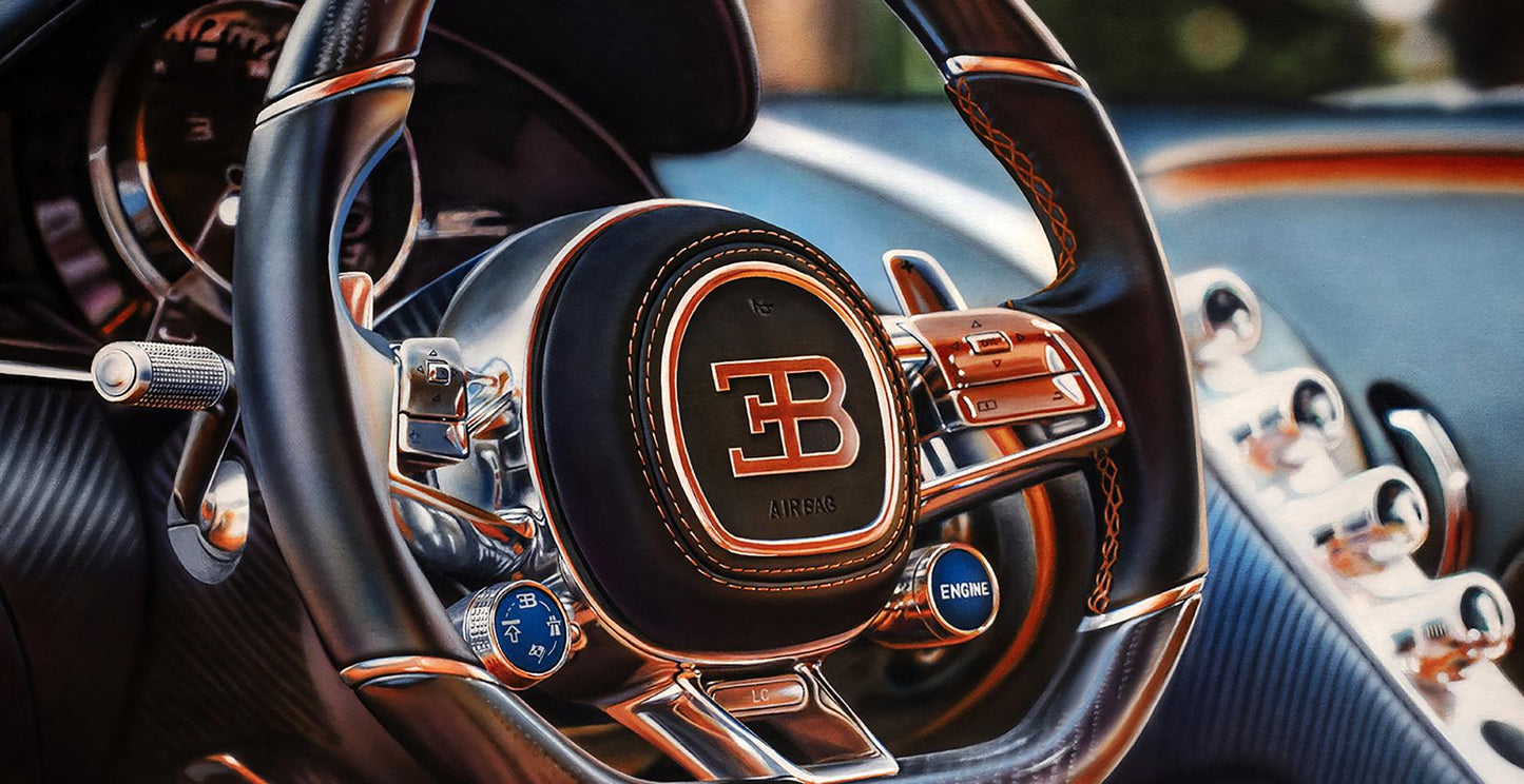 Acrylic painting Bugatti Chiron Johannes Wessmark