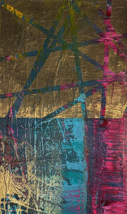 Abstract Intersection of Destinies acrylic painting by Olga Melezhik