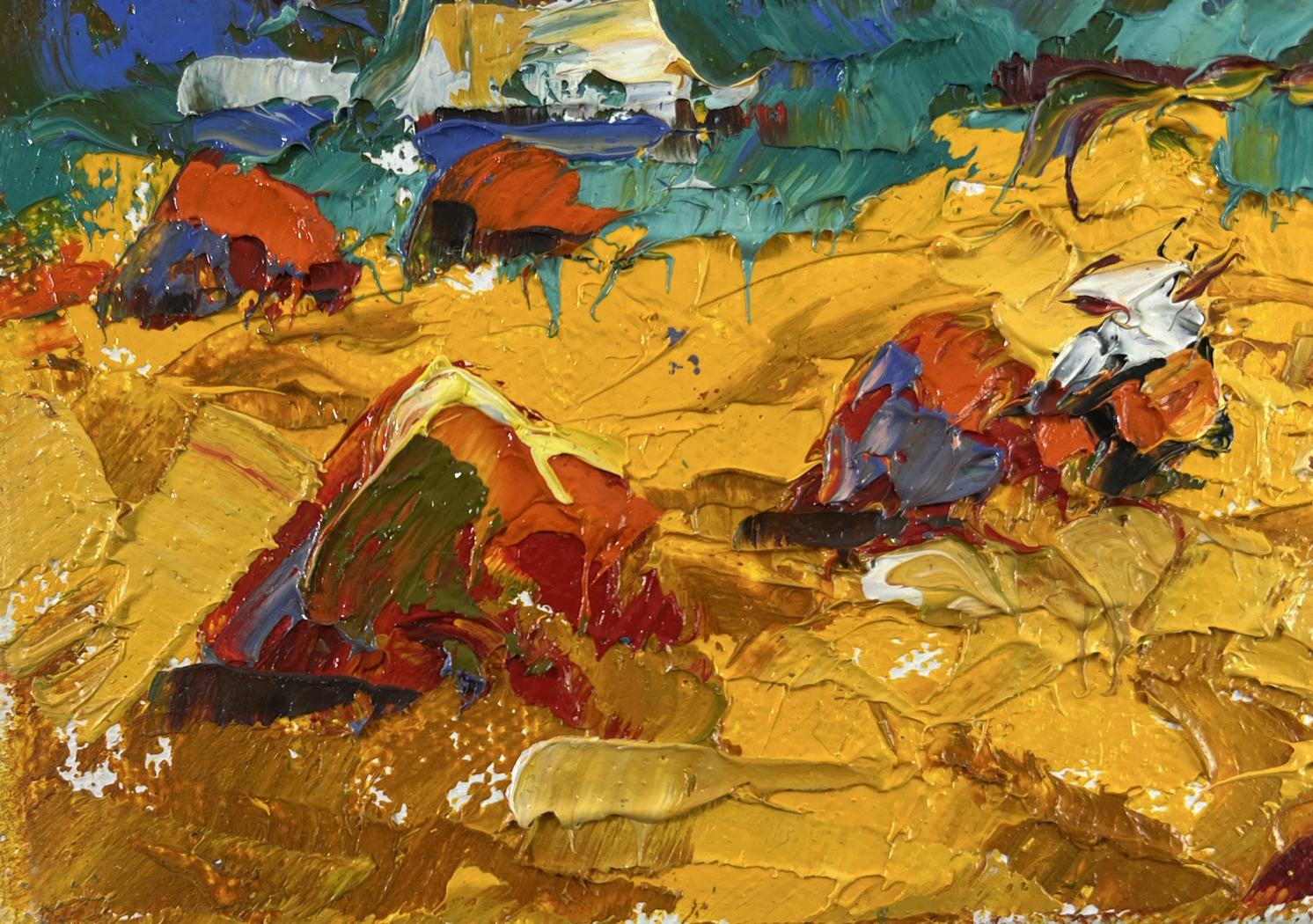 Vibrant impressionist oil painting Noon on the field by Oleksiy Ivanyuk