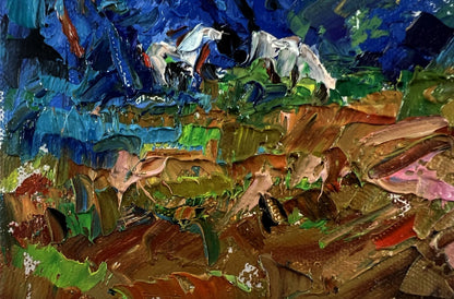 Vibrant impressionist oil painting Evening nature by Oleksiy Ivanyuk