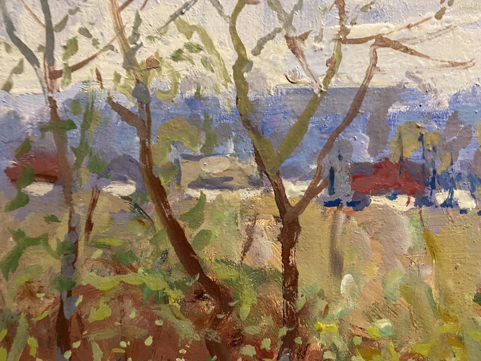 Impressionistic oil painting Blooming spring has arrived by Georgy Kolosovsky