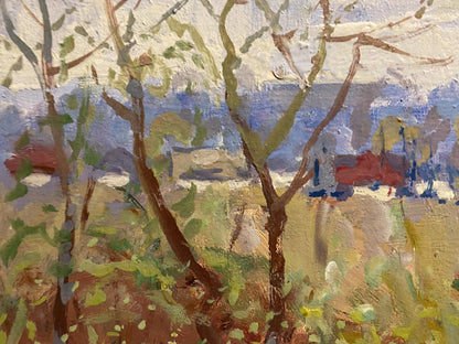 Impressionistic oil painting Blooming spring has arrived by Georgy Kolosovsky