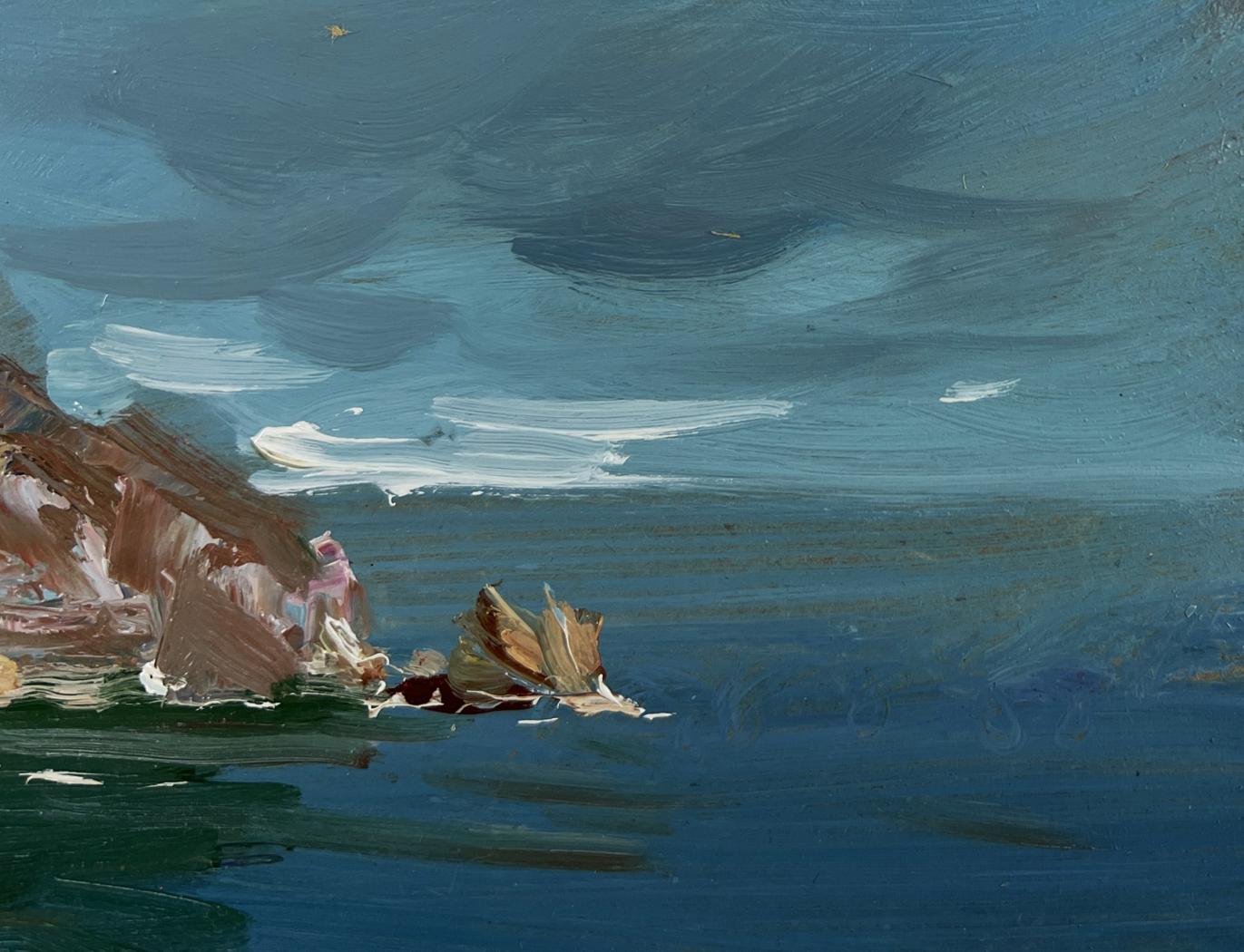 Oil painting Sea Breeze on the Shore by Yuriy Suprunchuk, coastal scene