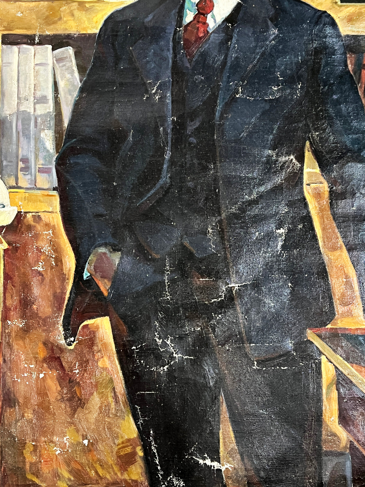 Oil painting Portrait of Lenin in his office Shingur Victor