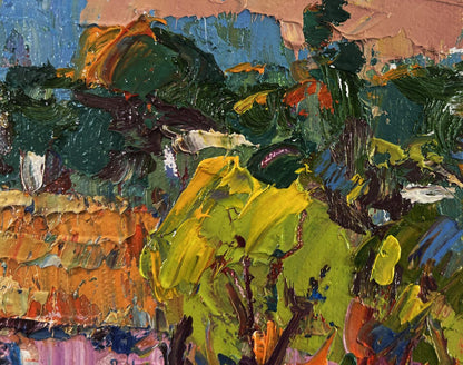 Vibrant impressionist oil painting Hope breaks through the clouds by Oleksiy Ivanyuk