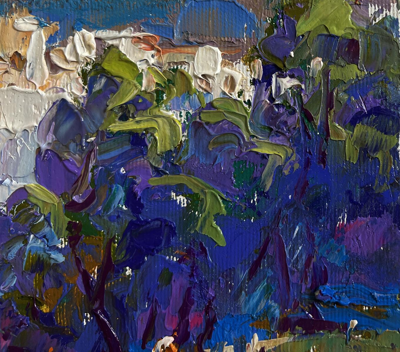 Vibrant impressionist oil painting A Walk Through the City Park by Oleksiy Ivanyuk