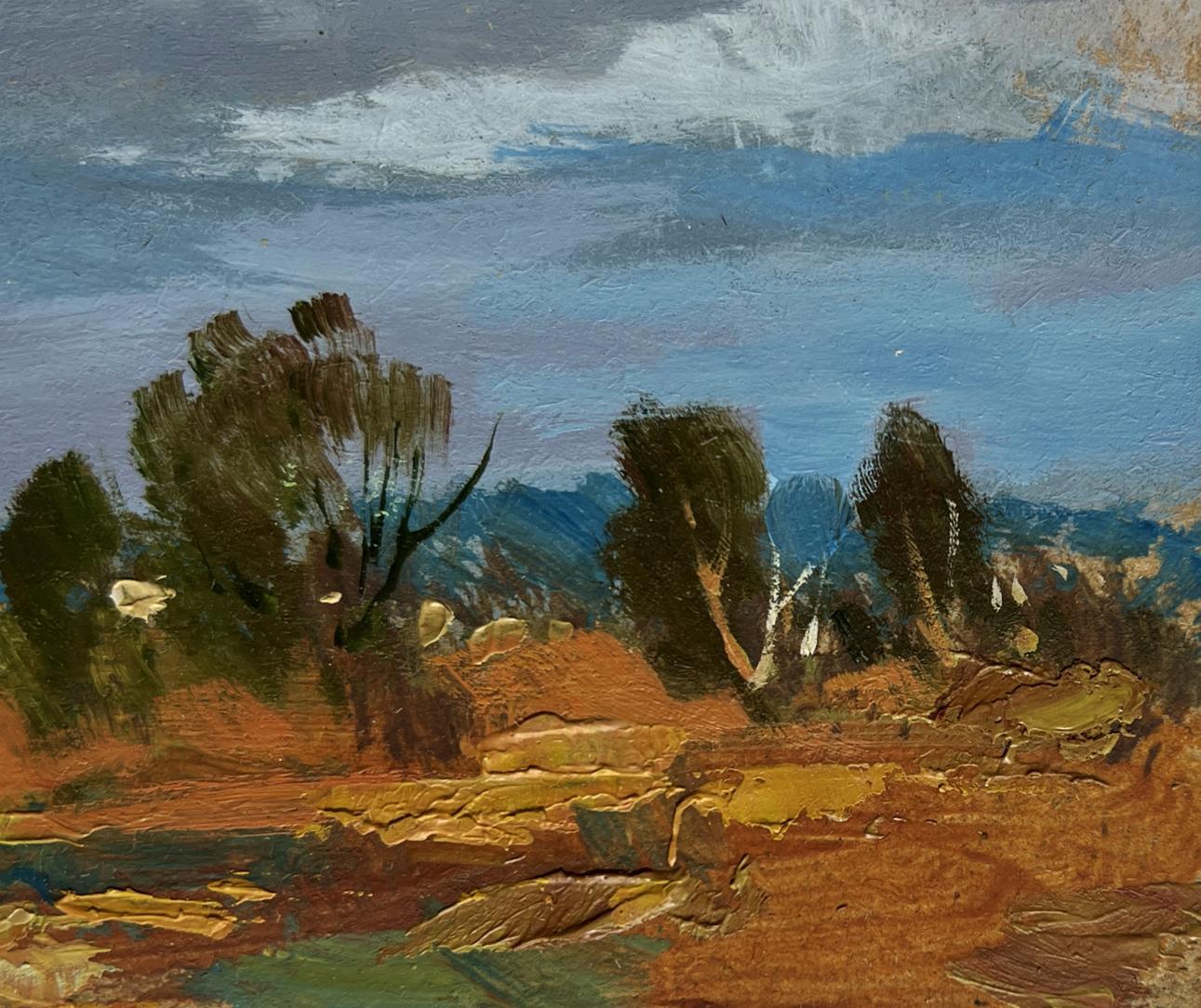 Oil painting Silence before the rain by Yuriy Suprunchuk, textured impasto landscape