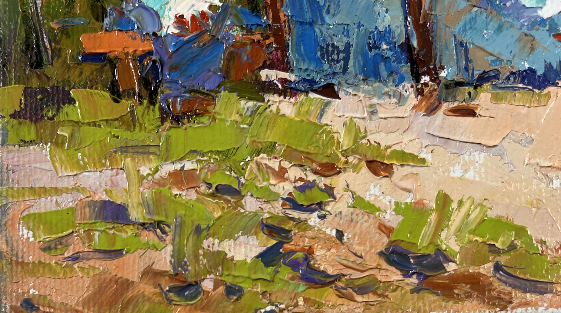 Vibrant impressionist oil painting Silence of Waiting by Oksana Ivanyuk