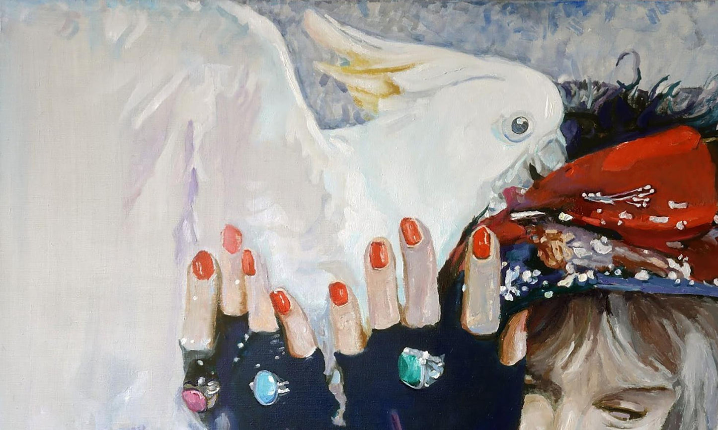 Oil painting Portrait of a fortune teller Anatoly Varvarov