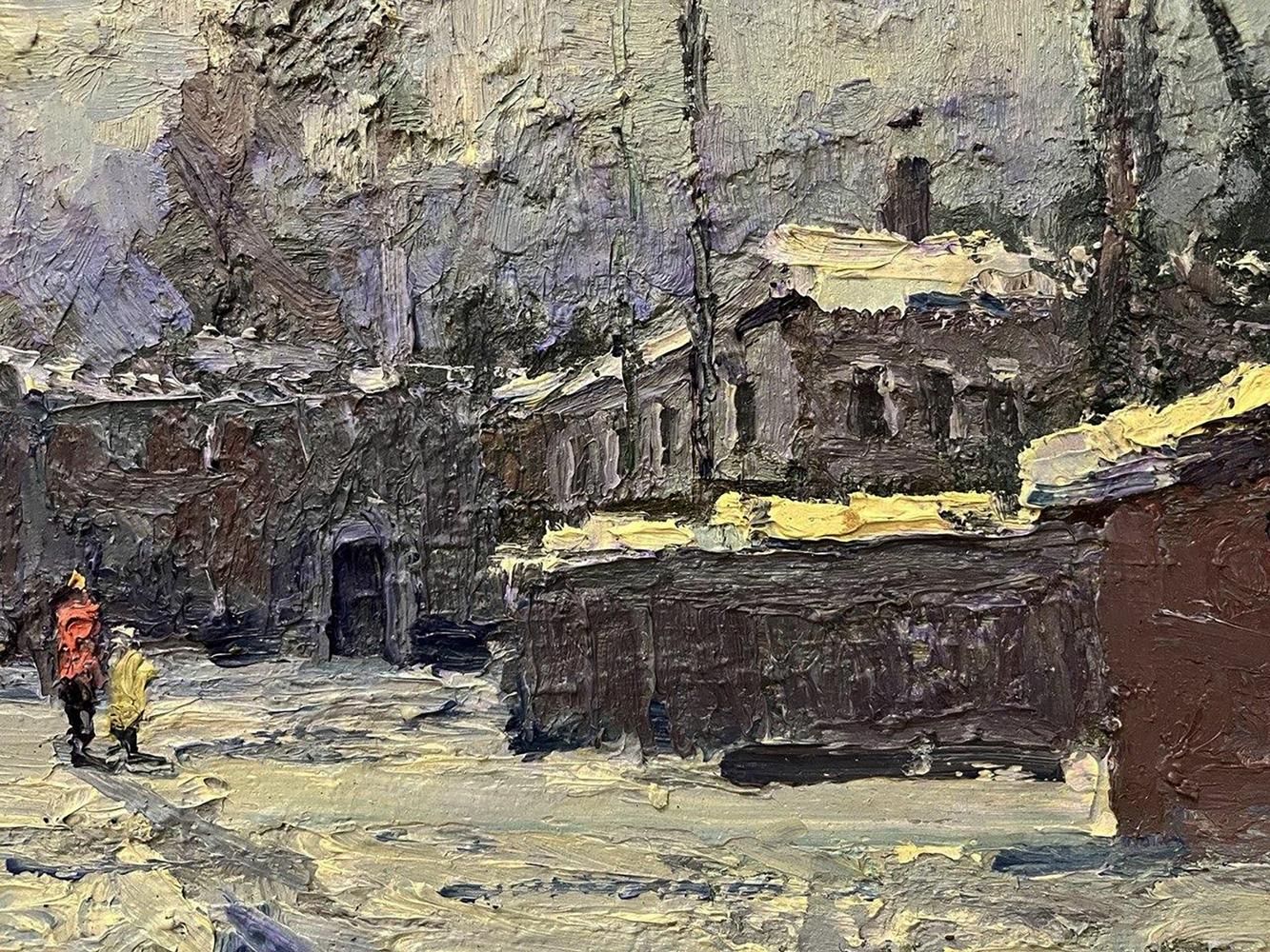 Oil painting Walking around the winter city by Volodymyr Pashchenko