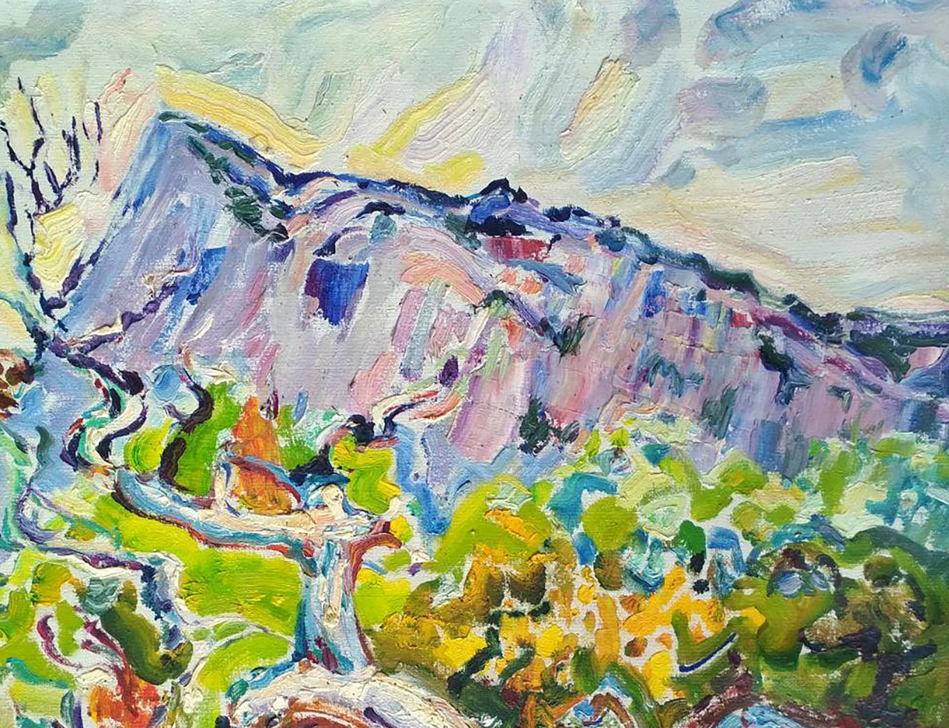 Oil painting Spring morning in the mountains by Leonid Pavlenko