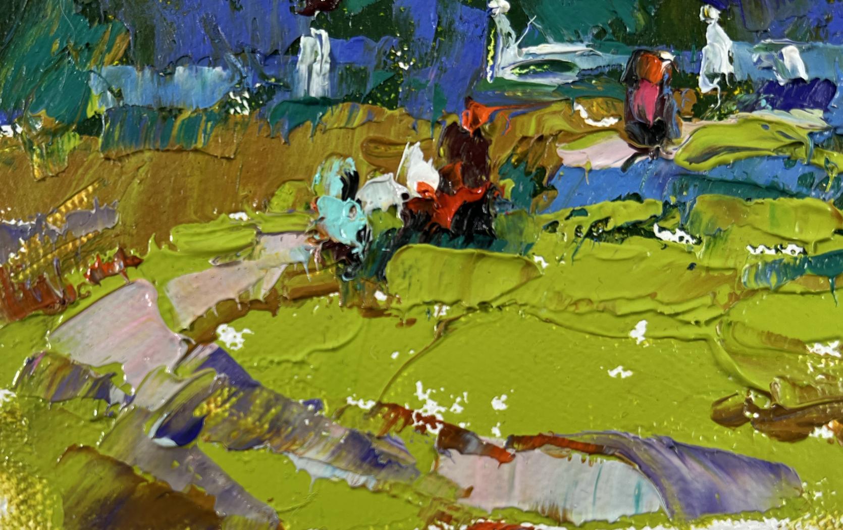 Vibrant impressionist oil painting A Walk in the Park by Oleksiy Ivanyuk