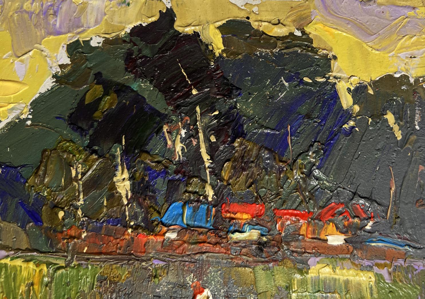 Oil painting Evening Silence by the River by Oleksiy Ivanyuk