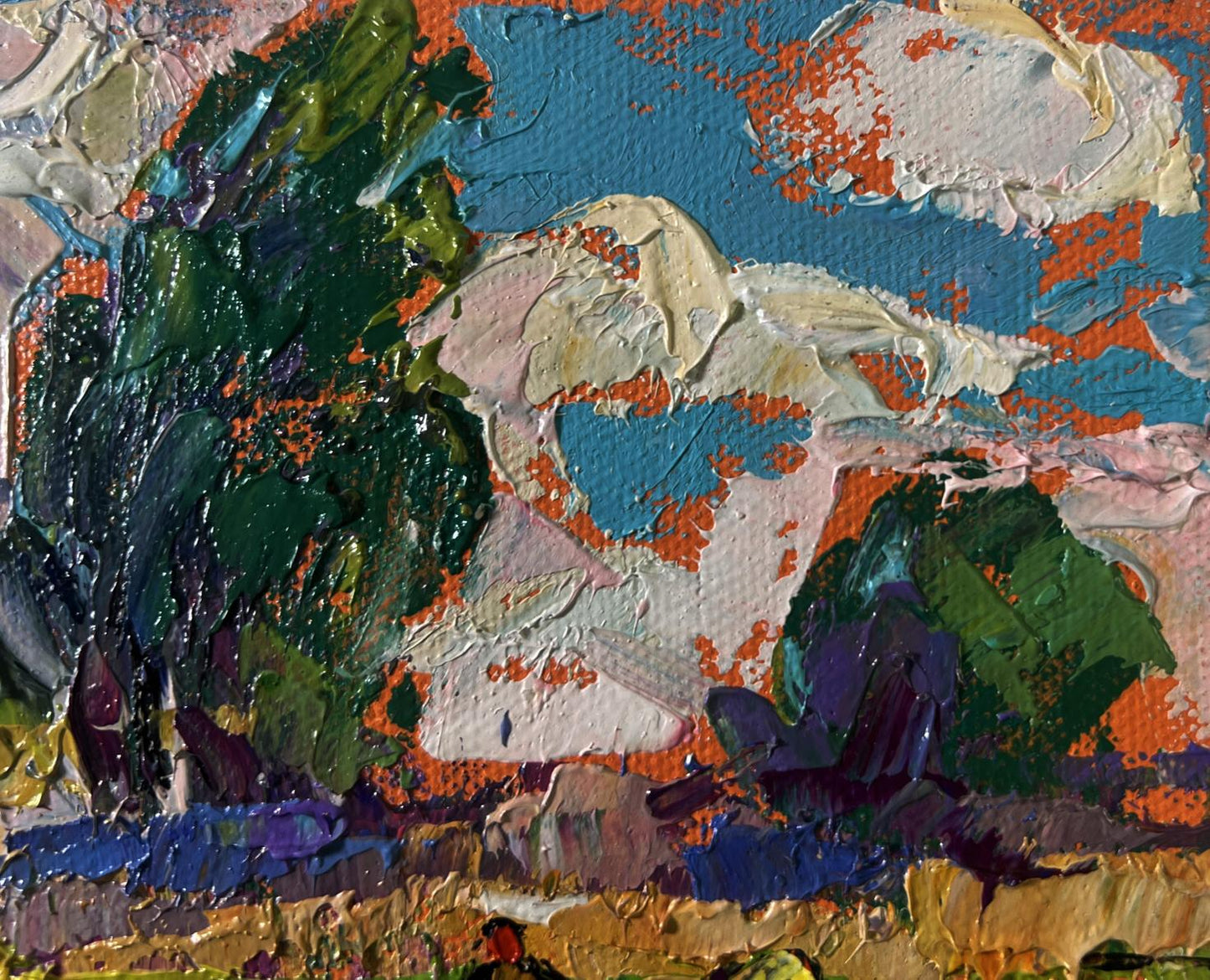 Vibrant impressionist oil painting The Beginning of the Harvest in the Garden by Oleksiy Ivanyuk