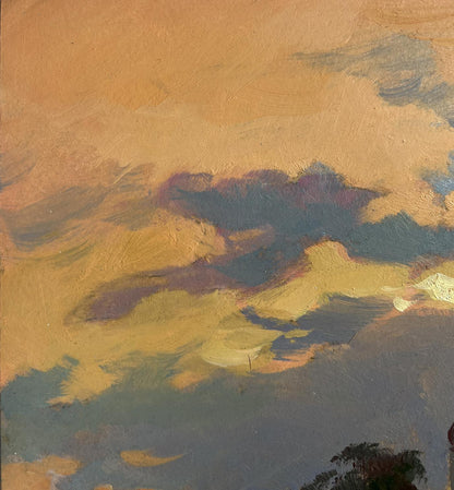 Oil painting The last rays over the temple by Yuriy Suprunchuk