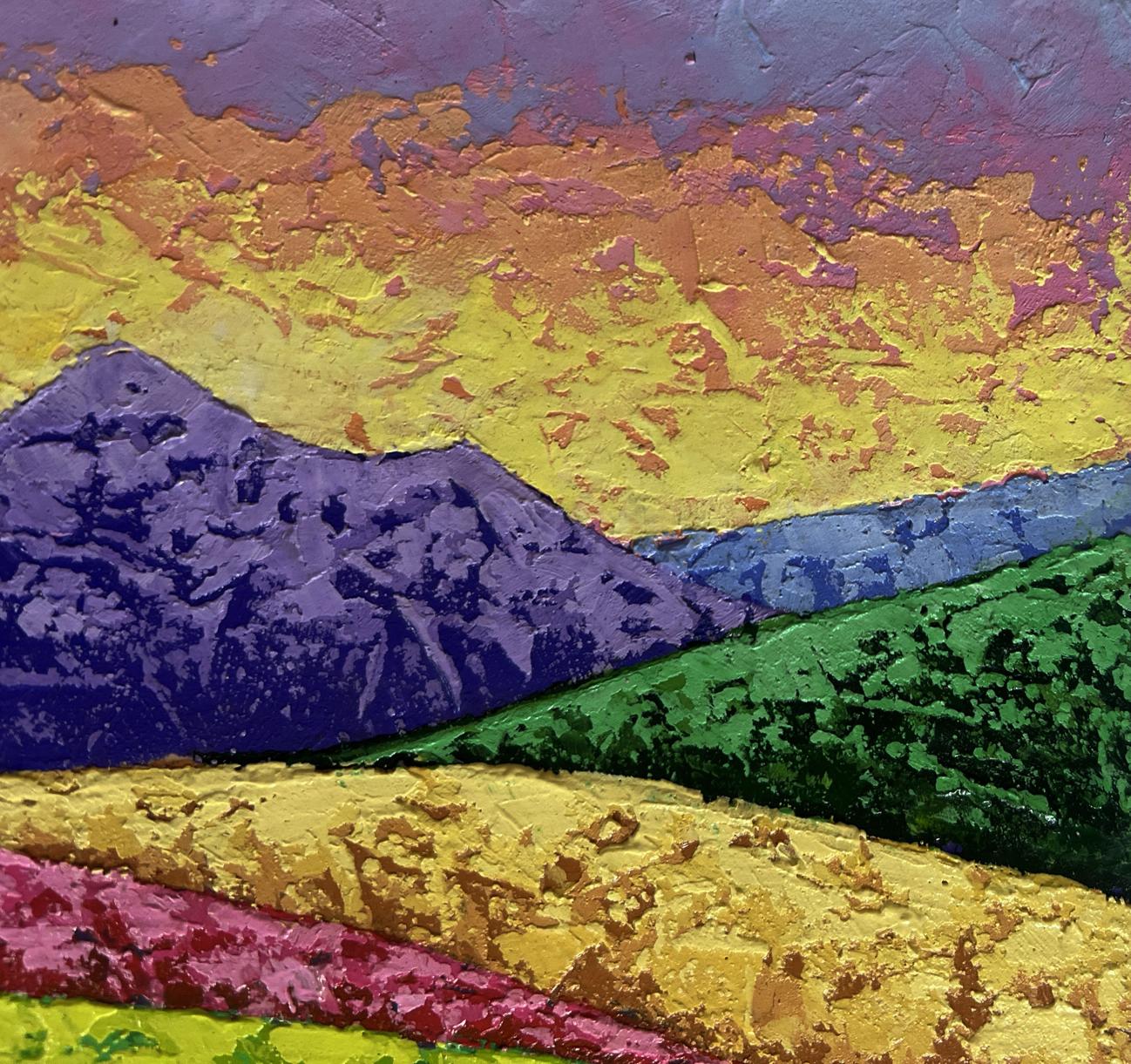 Vibrant Tranquility of the Mountains oil painting by V. Zadorozhnya