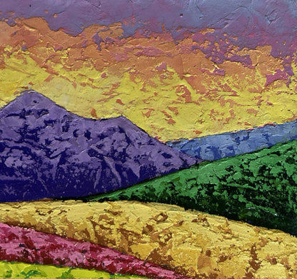 Vibrant Tranquility of the Mountains oil painting by V. Zadorozhnya