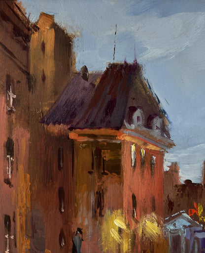 Oil painting Streets of the city at night by Yuriy Suprunchuk