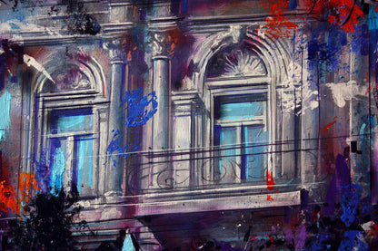 Oil painting Waiting for a miracle by Alexander Dobrodiy vibrant facade