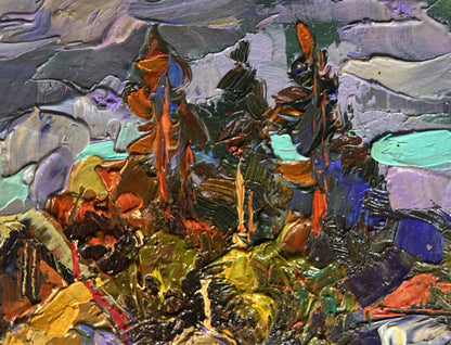 Oil painting In the village after the rain by Oksana Ivanyuk