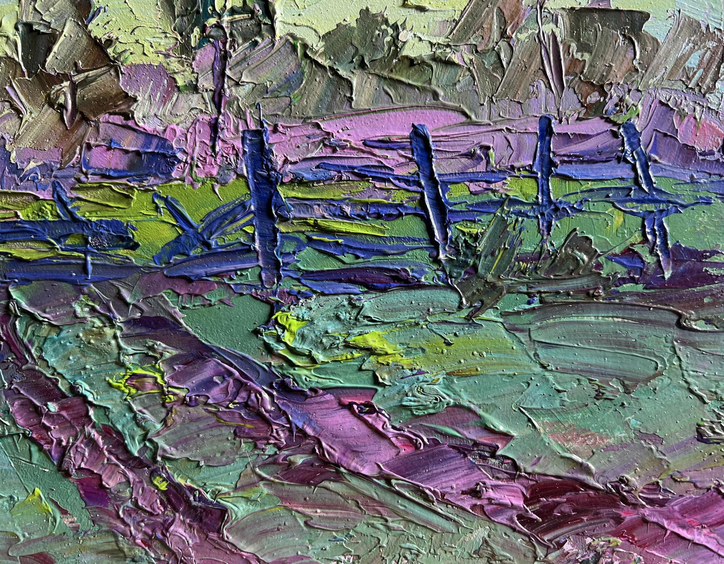 Impressionistic oil painting Its getting dark in the field by Boris Serdyuk
