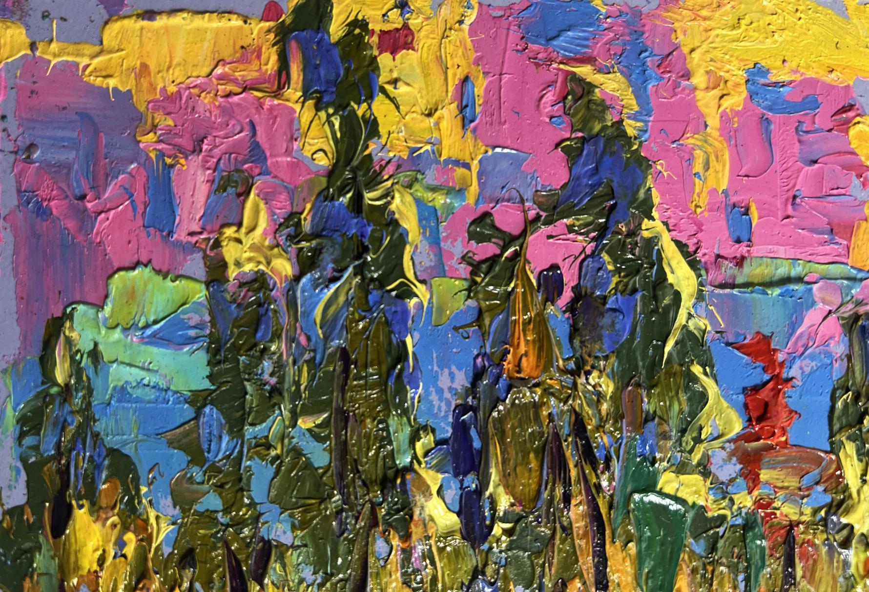 Vibrant Yellow Rays of Sunset oil painting by Oleksiy Ivanyuk