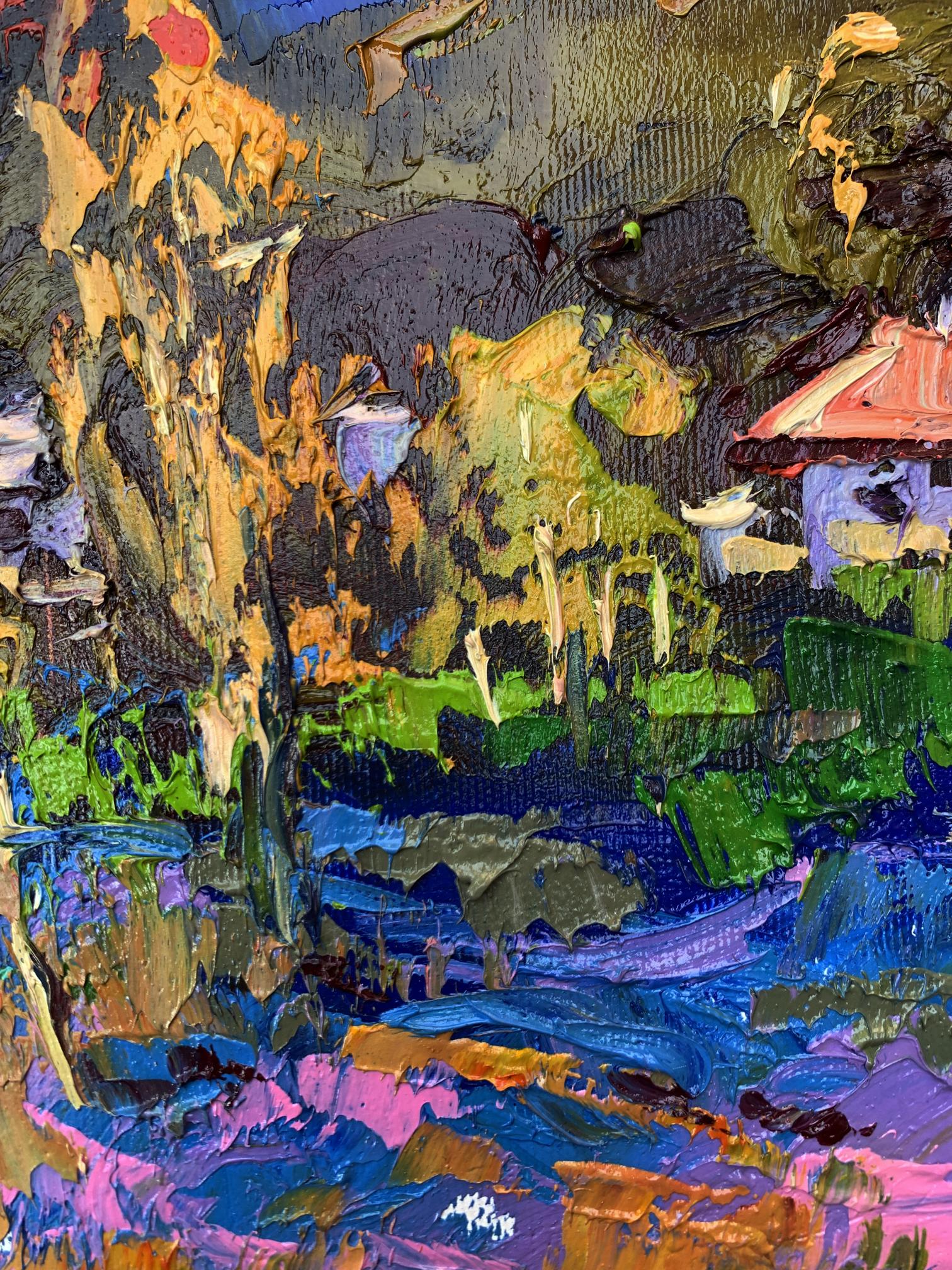 Vibrant impressionist oil painting Night has come by Ivanyuk Oleksiy