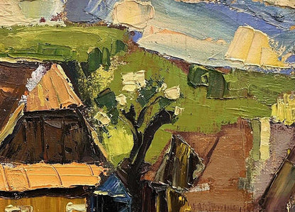 Oil painting Country house rural life Anatoly Tertychny