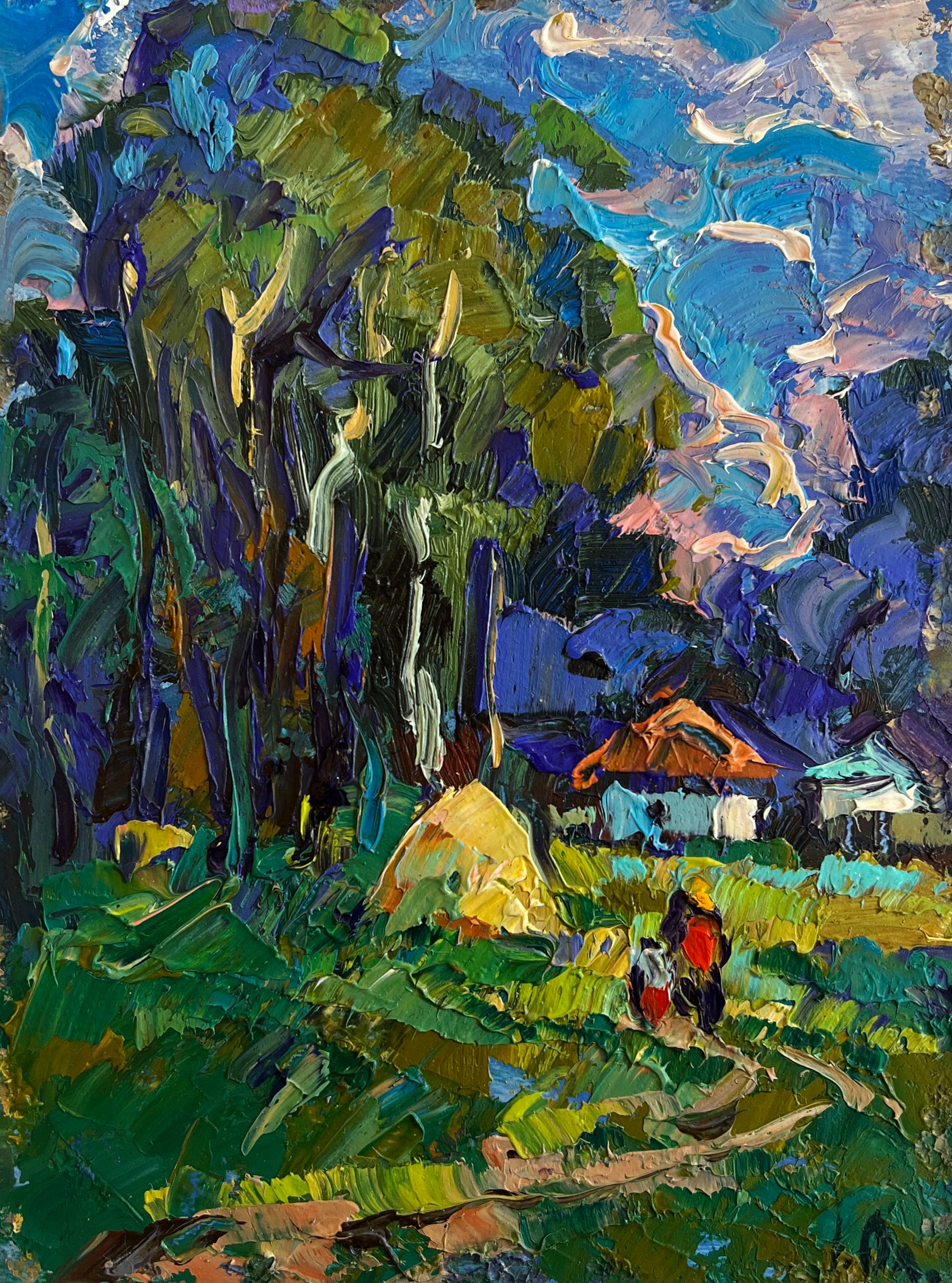 Vibrant impressionist landscape by Oleksiy and Oksana Ivaniuk, wholesale fine art