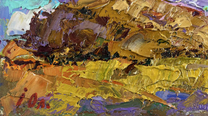 Oil painting The sun touches the ground by Oleksiy Ivanyuk textured impressionistic art