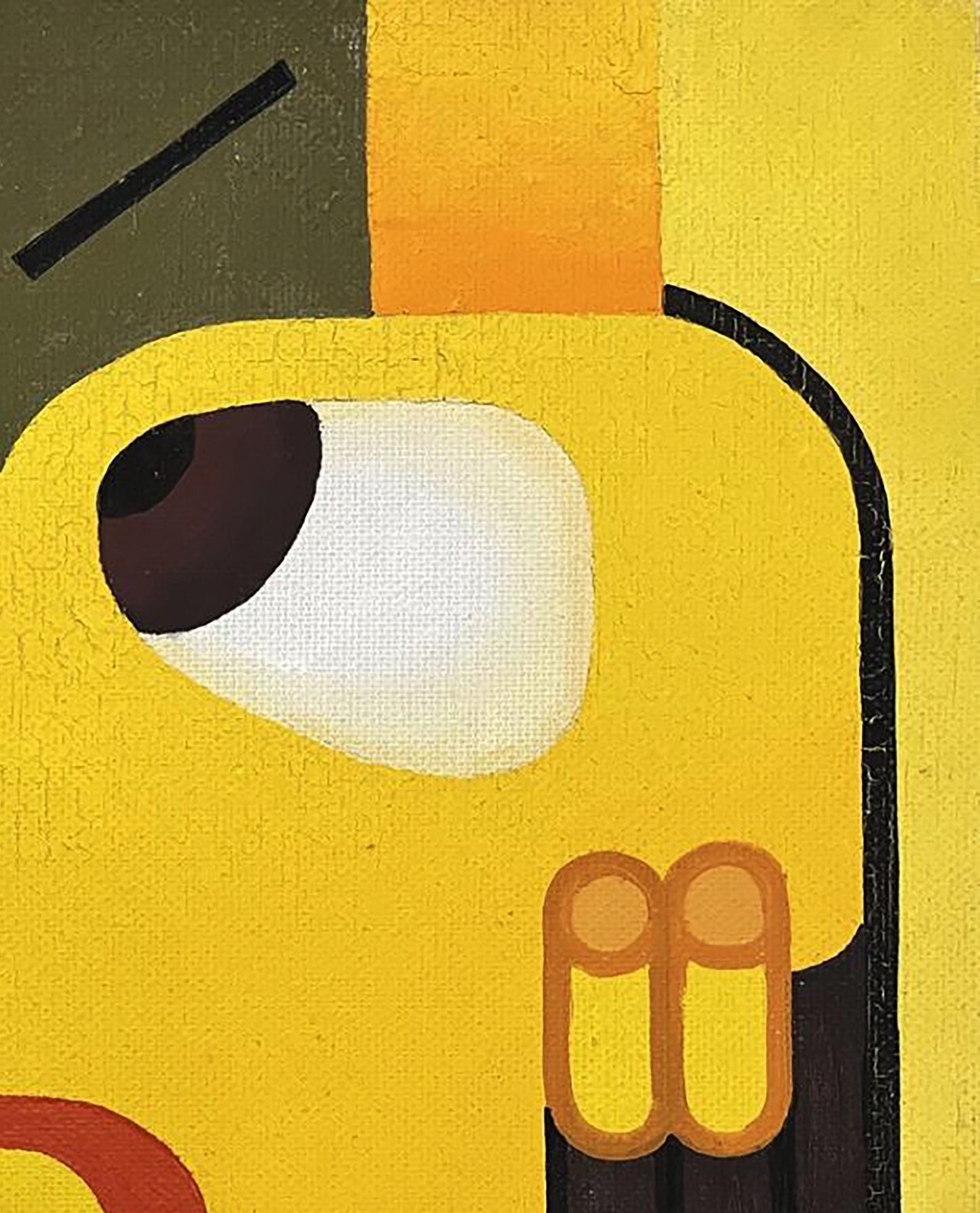Oil painting Thoughts on spices by Ihor Safonov: abstract yellow black face