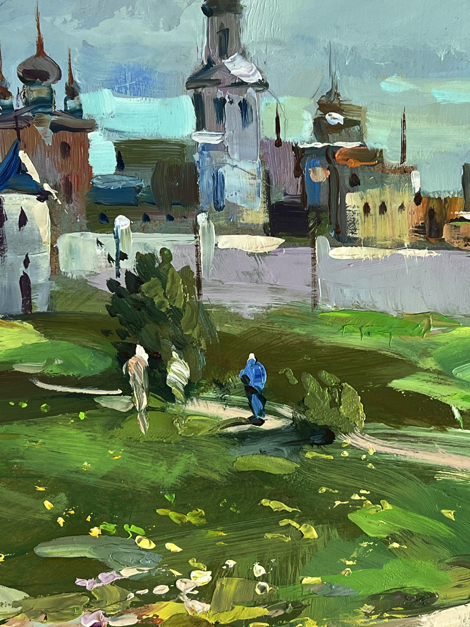 Vibrant impressionistic oil painting of City Monastery by Yuriy Suprunchuk
