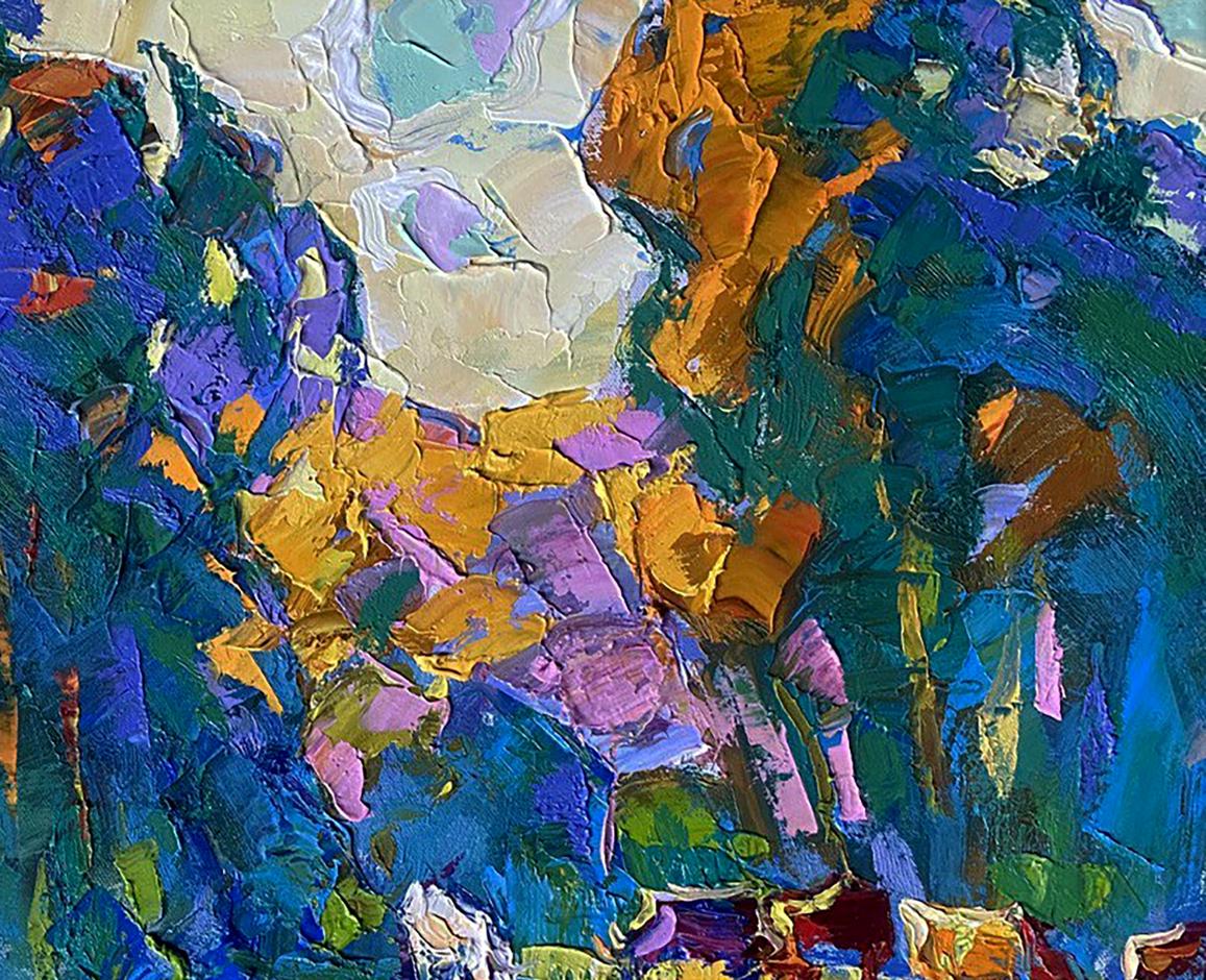 Vibrant impressionist oil painting On the edge of the forest by Oleksiy Ivanyuk