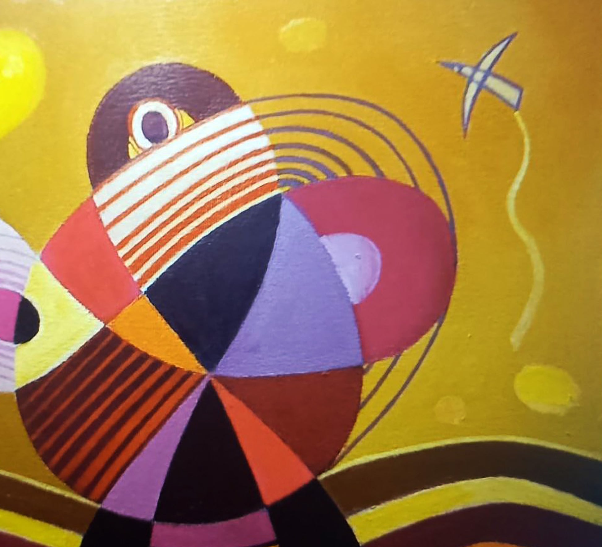 Oil painting Toy by Alexander Strashevich vibrant geometric abstract