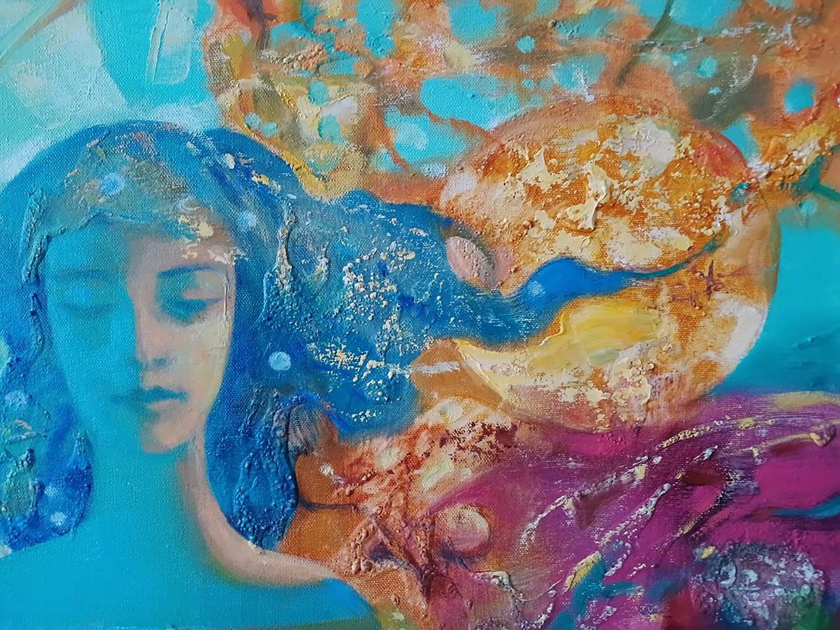 Abstract oil painting Aqua Vita Anatoly Tarabanov