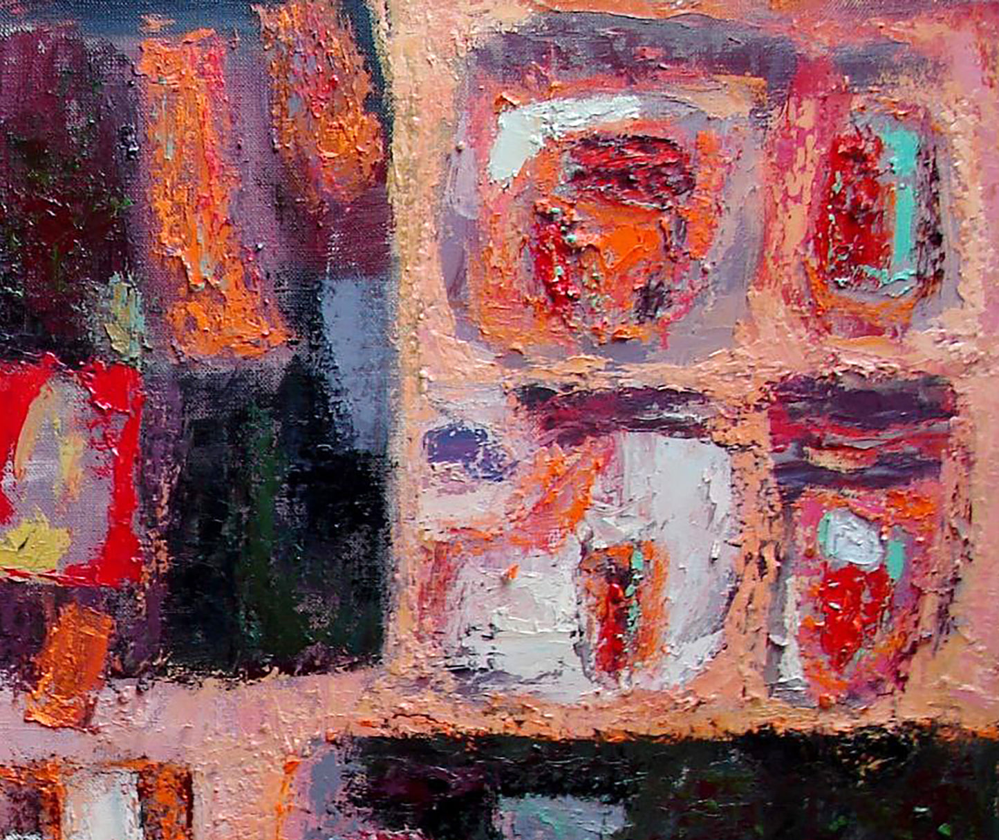 Oil painting Patchwork by Tatyana Shulyak with vibrant impasto strokes