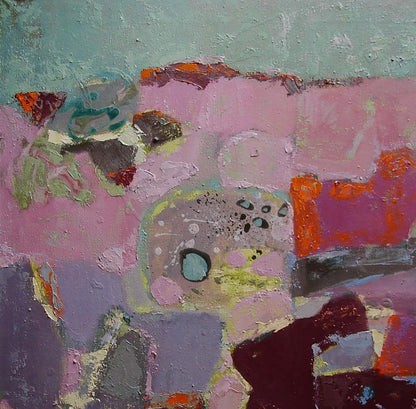 Oil painting Interpretation of pink Tatyana Shulyak abstract textured pinks purples